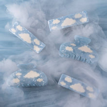 Load image into Gallery viewer, Winona Irene | Lucy Sky Blue with White Clouds Acetate Hair Claw Clip