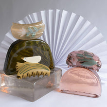 Load image into Gallery viewer, Woodland Sorrel Flower Hair Claw in Frosted Pink Acetate