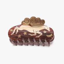 Load image into Gallery viewer, Winona Irene| Wild At Heart White Horse Moon Stars Acetate Hair Claw Clip