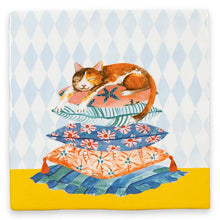 Load image into Gallery viewer, Sleepy cat | StoryTiles art on tile