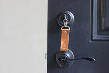 Load image into Gallery viewer, Sailing Sailboat Sail Boat Brown Leather Keychain Key Fob Ring