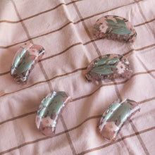 Load image into Gallery viewer, Woodland Sorrel Flower Hair Claw in Frosted Pink Acetate