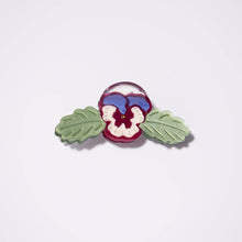 Load image into Gallery viewer, Winona Irene | Wild Pansy Mini Claw - Small Acetate Purple Flower Hair Clip