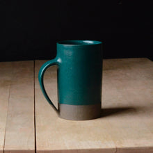 Load image into Gallery viewer, Roseline Pottery | Mug - Forest Teal Green - 16 ounces