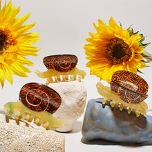 Load image into Gallery viewer, Winona Irene | Garden Snail Small Hair Claw in Yellow and Amber Acetate