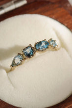 Load image into Gallery viewer, Lacee Alexandra Jewelry | 14K Gold Oceanic Gemstone Ring | Size 6