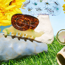 Load image into Gallery viewer, Winona Irene | Garden Snail Small Hair Claw in Yellow and Amber Acetate