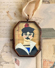 Load image into Gallery viewer, Maris Mirum | Salty Sailor ~ Art Locket Ornament Nautical Handmade