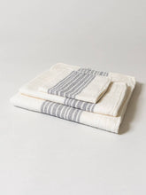 Load image into Gallery viewer, Morihata | Flax Line Organics Towel - Navy-Ivory