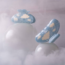 Load image into Gallery viewer, Winona Irene | Lucy Sky Blue with White Clouds Acetate Hair Claw Clip