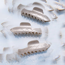 Load image into Gallery viewer, Winona Irene | Herring Fish Silver Acetate Hair Claw with Rhinestone Eye