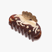 Load image into Gallery viewer, Winona Irene| Wild At Heart White Horse Moon Stars Acetate Hair Claw Clip