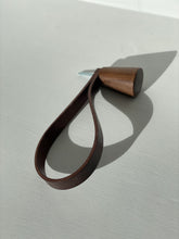 Load image into Gallery viewer, Dirt Wood Brass | The Conrad Knob with Leather Strap