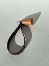 Load image into Gallery viewer, Dirt Wood Brass | The Conrad Knob with Leather Strap
