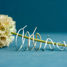 Load image into Gallery viewer, Rebecca Haas Jewelry | Wave Post Hoops
