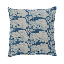 Load image into Gallery viewer, Cabbage Rose Indigo Decorative Pillow Cover
