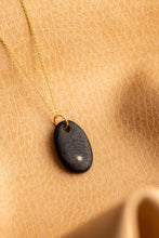 Load image into Gallery viewer, Sasha Samual l Beach Stone Necklace with Diamond Accent
