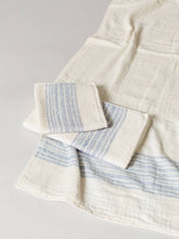 Load image into Gallery viewer, Morihata | Flax Line Organics Towel - Blue-Ivory
