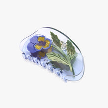 Load image into Gallery viewer, Winona Irene | Viola Violet Pansy Flower Purple Acetate Hair Claw Clip

