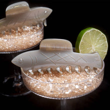 Load image into Gallery viewer, Winona Irene | Herring Fish Silver Acetate Hair Claw with Rhinestone Eye
