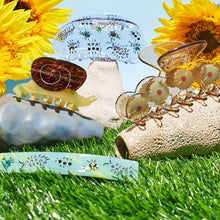 Load image into Gallery viewer, Garden Snail Small Hair Claw in Yellow and Amber Acetate
