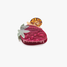 Load image into Gallery viewer, Winona Irene | Strawberry Claw - Red Fruit Claw with Tortoise Acetate Snail
