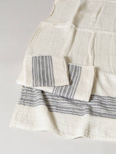 Load image into Gallery viewer, Morihata | Flax Line Organics Towel - Navy-Ivory
