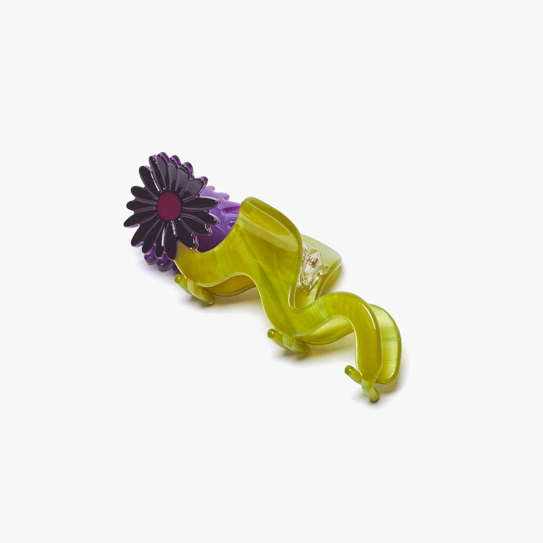 Winona Irene | Dark Purple Flower Power Daisy Small Acetate Hair Claw