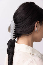 Load image into Gallery viewer, Winona Irene | Herring Fish Silver Acetate Hair Claw with Rhinestone Eye
