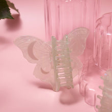 Load image into Gallery viewer, Winona Irene | Light Green Acetate Lunar Moth Hair Claw with Crescent Moons
