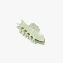 Load image into Gallery viewer, Winona Irene | Jade Green Fish Mini Acetate Hair Claw Clip Opal Rhinestones
