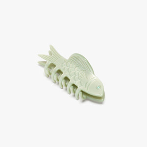 Winona Irene | Jade Green Fish Mini Acetate Hair Claw Clip Opal Rhinestones