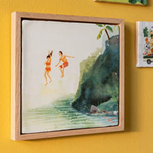Load image into Gallery viewer, Dare to jump | StoryTiles art on tile
