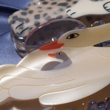 Load image into Gallery viewer, Winona Irene | Cygnet Claw - White Mother Swan Bird Acetate Hair Clip
