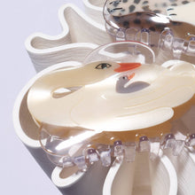 Load image into Gallery viewer, Winona Irene | Cygnet Claw - White Mother Swan Bird Acetate Hair Clip
