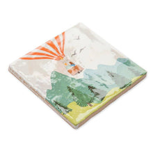 Load image into Gallery viewer, Up in the air with you | StoryTiles art on tile
