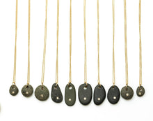 Load image into Gallery viewer, Sasha Samual l Beach Stone Necklace with Diamond Accent
