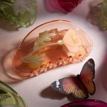 Load image into Gallery viewer, California Poppy Claw - Orange Acetate Flower Hair Clip
