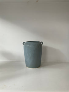 Alice Nasto Ceramics | Egg Blue Tapered Vase with Handles