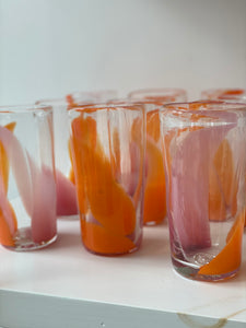 Bow Glassworks |Pink & Orange Pint Glass