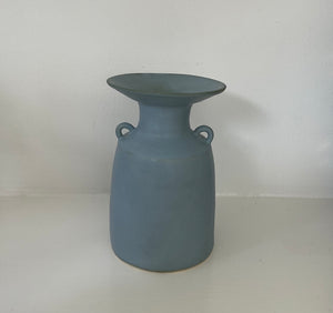 Alice Nasto Ceramics | Egg Blue Tapered Vase with Flared Top