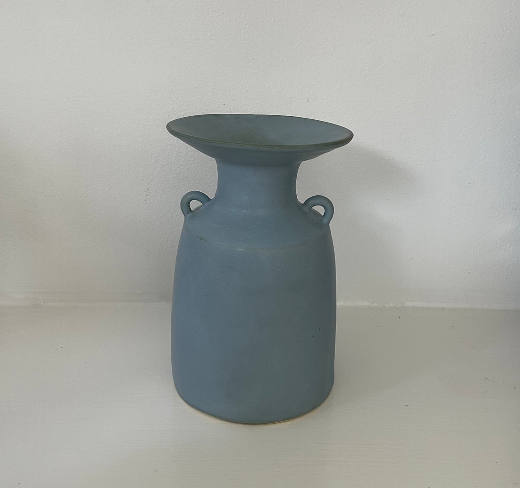 Alice Nasto Ceramics | Egg Blue Tapered Vase with Flared Top