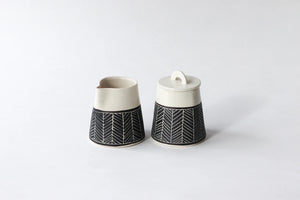 Elizabeth Benotti | Herringbone Creamer + Sugar