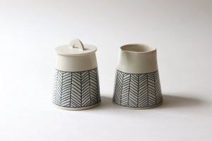 Elizabeth Benotti | Herringbone Creamer + Sugar