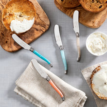Load image into Gallery viewer, French Home | Laguiole | 4-Piece Spreader Set with Coral &amp; Turquoise Handles
