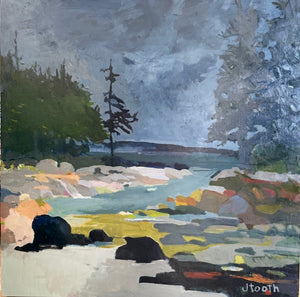 Julie Tooth | 24 x 24 x 1.5 Oil on Wood Panel | ‘Dusk Dreams’