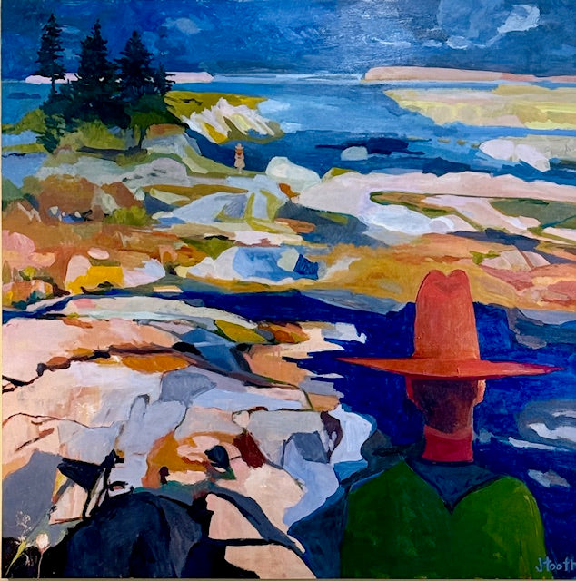 Julie Tooth | 36 x 36 Oil on Panel | ‘The Salt & Pepper People Come Home’