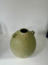Load image into Gallery viewer, Alice Nasto Ceramics | Pistachio Large Patina Orb Vase w/Handles
