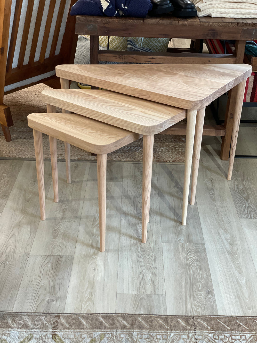 Studio89 | Stacking Ash Side Tables Three Legs