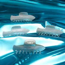 Load image into Gallery viewer, Winona Irene | Herring Fish Silver Acetate Hair Claw with Rhinestone Eye
